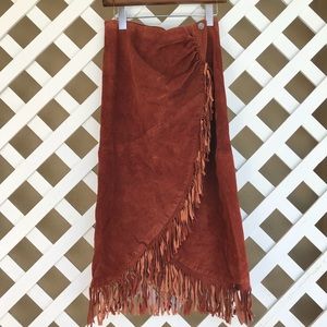 Vintage Positano Pelle Genuine Leather Skirt